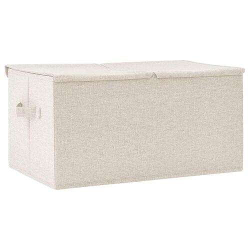 Opbevaringskasse 50x30x25 cm stof cremefarvet