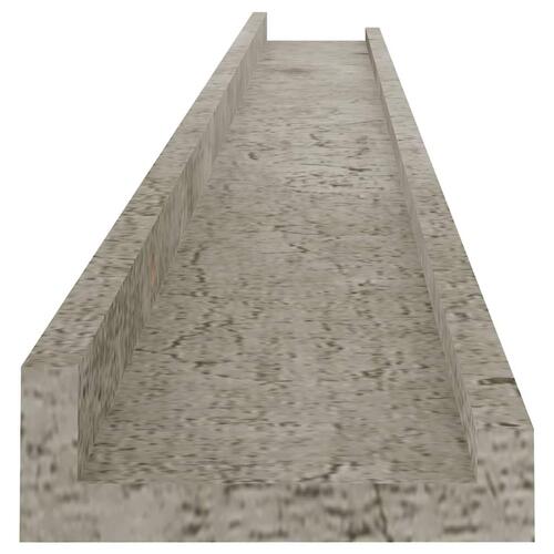 Væghylder 2 stk. 100x9x3 cm betongrå