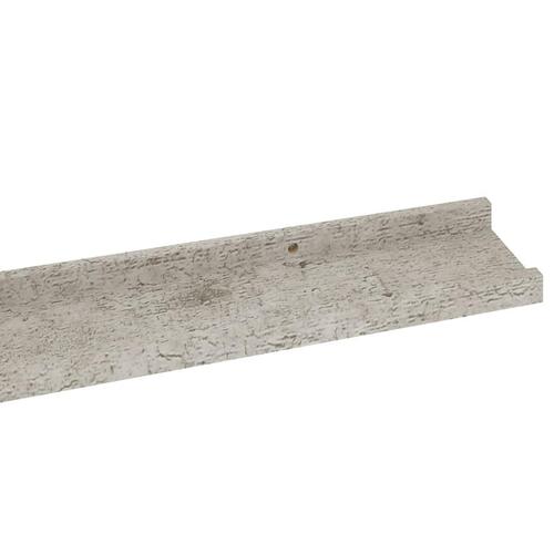 Væghylder 2 stk. 100x9x3 cm betongrå