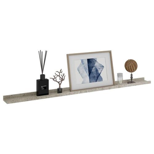 Væghylder 4 stk. 115x9x3 cm betongrå