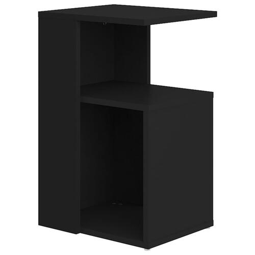 Sidebord 36x30x56 cm konstrueret træ sort