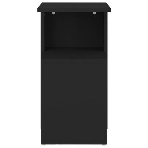 Sidebord 36x30x56 cm konstrueret træ sort