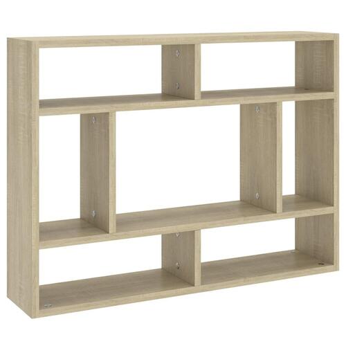 Væghylde 75x16x55 cm konstrueret træ sonoma-eg