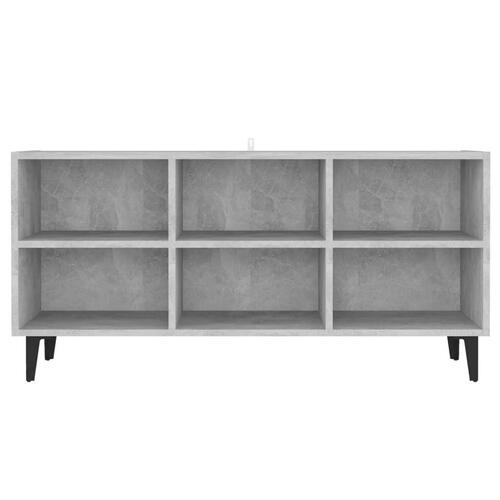 Tv-skab med metalben 103,5x30x50 cm betongrå
