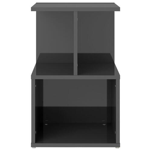Sengeskabe 2 stk. 35x35x55 cm spånplade grå højglans