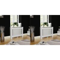 Radiatorskjulere 2 stk. MDF 112 cm hvid