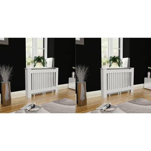 Radiatorskjulere 2 stk. MDF 112 cm hvid