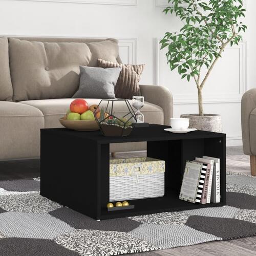 Sofabord 4 stk. 33x33x33 cm konstrueret træ sort