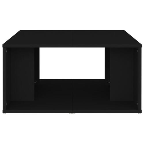 Sofabord 4 stk. 33x33x33 cm konstrueret træ sort