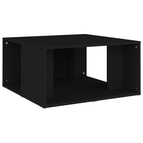 Sofabord 4 stk. 33x33x33 cm konstrueret træ sort