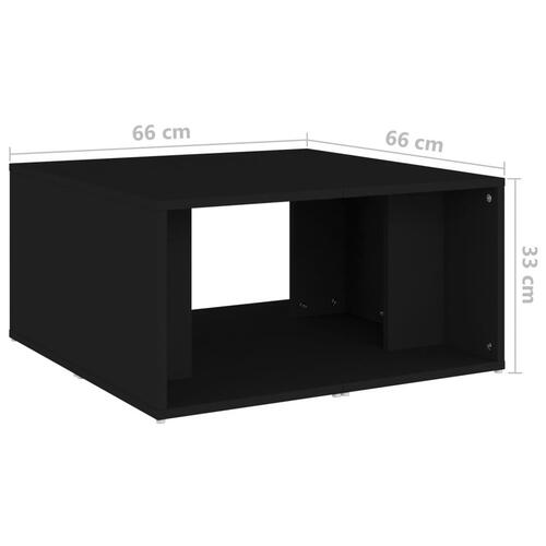 Sofabord 4 stk. 33x33x33 cm konstrueret træ sort