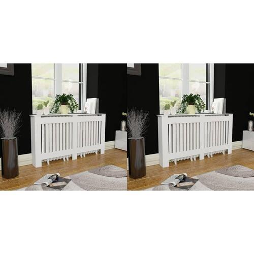 Radiatorskjulere 2 stk. MDF 152 cm hvid