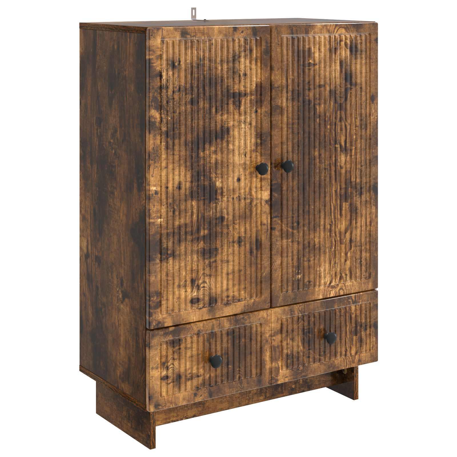 Sidebord Røget Eg 66 x 34,5 x 95 cm Konstrueret træ billede