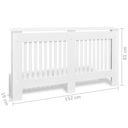 Radiatorskjulere 2 stk. MDF 152 cm hvid
