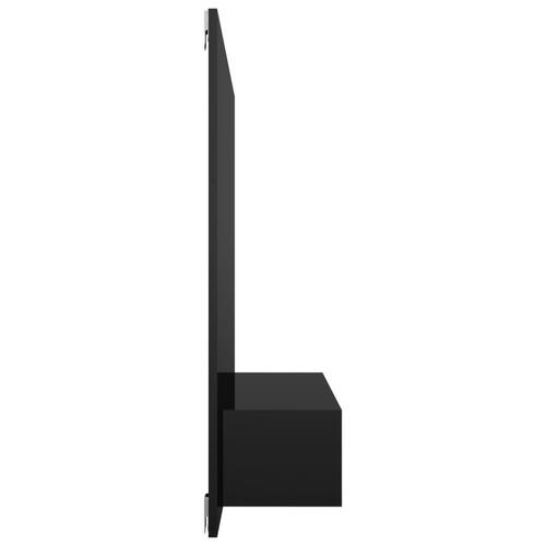 Væghængt tv-skab 120x23,5x90 cm konstrueret træ sort højglans
