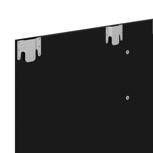 Væghængt tv-skab 120x23,5x90 cm konstrueret træ sort højglans