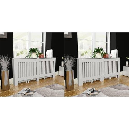 Radiatorskjulere 2 stk. MDF 172 cm hvid