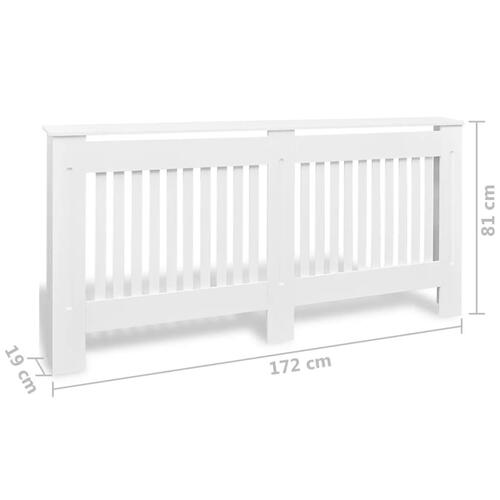 Radiatorskjulere 2 stk. MDF 172 cm hvid
