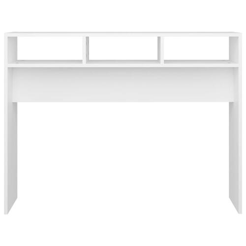 Konsolbord 105x30x80 cm spånplade hvid