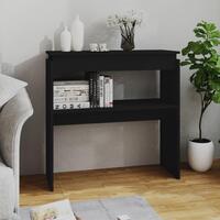Konsolbord 80x30x80 cm konstrueret træ sort