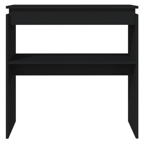 Konsolbord 80x30x80 cm konstrueret træ sort