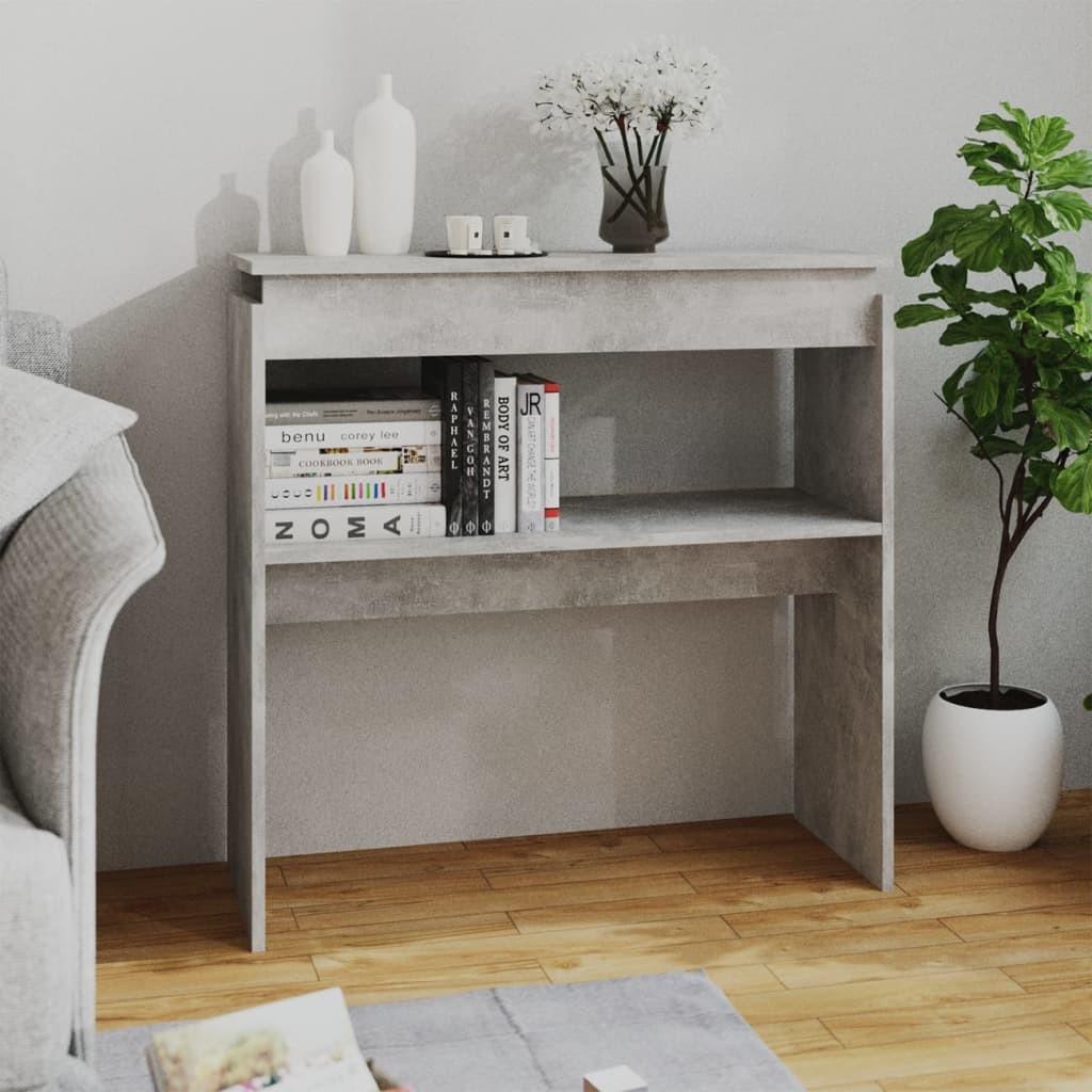 Konsolbord 80x30x80 cm spånplade betongrå