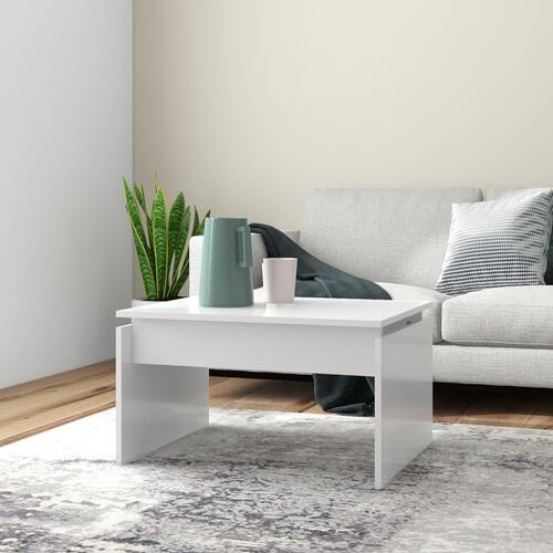 Sofabord 68x50x38 cm konstrueret træ hvid