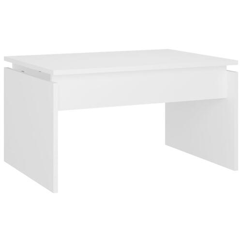 Sofabord 68x50x38 cm konstrueret træ hvid