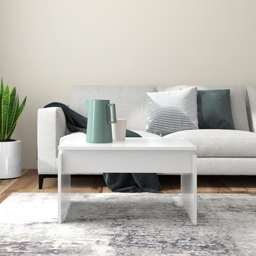 Sofabord 68x50x38 cm konstrueret træ hvid