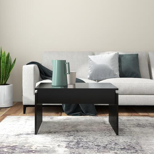 Sofabord 68x50x38 cm konstrueret træ sort