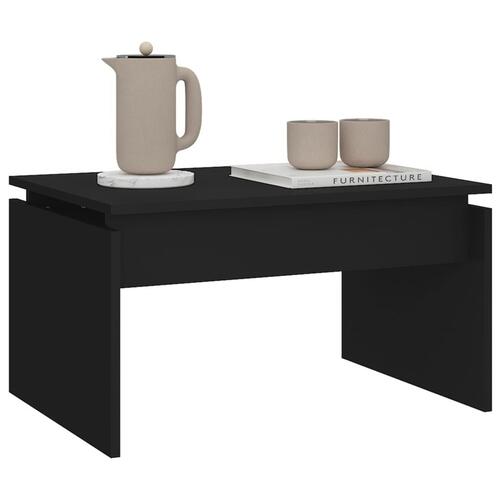 Sofabord 68x50x38 cm konstrueret træ sort