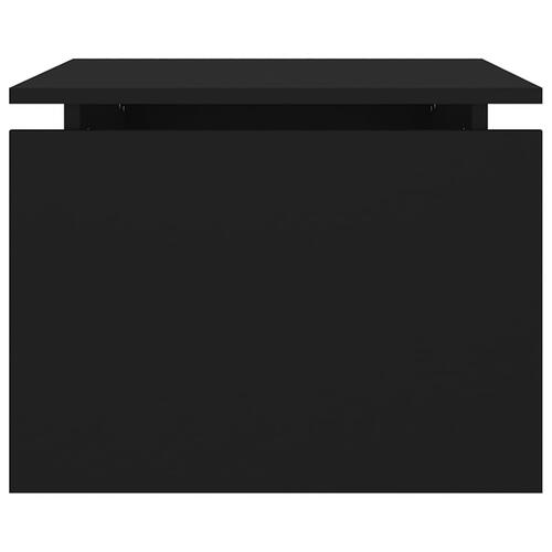 Sofabord 68x50x38 cm konstrueret træ sort