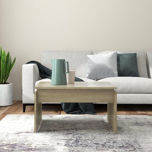 Sofabord 68x50x38 cm konstrueret træ sonoma-eg