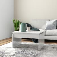 Sofabord 68x50x38 cm spånplade hvid højglans