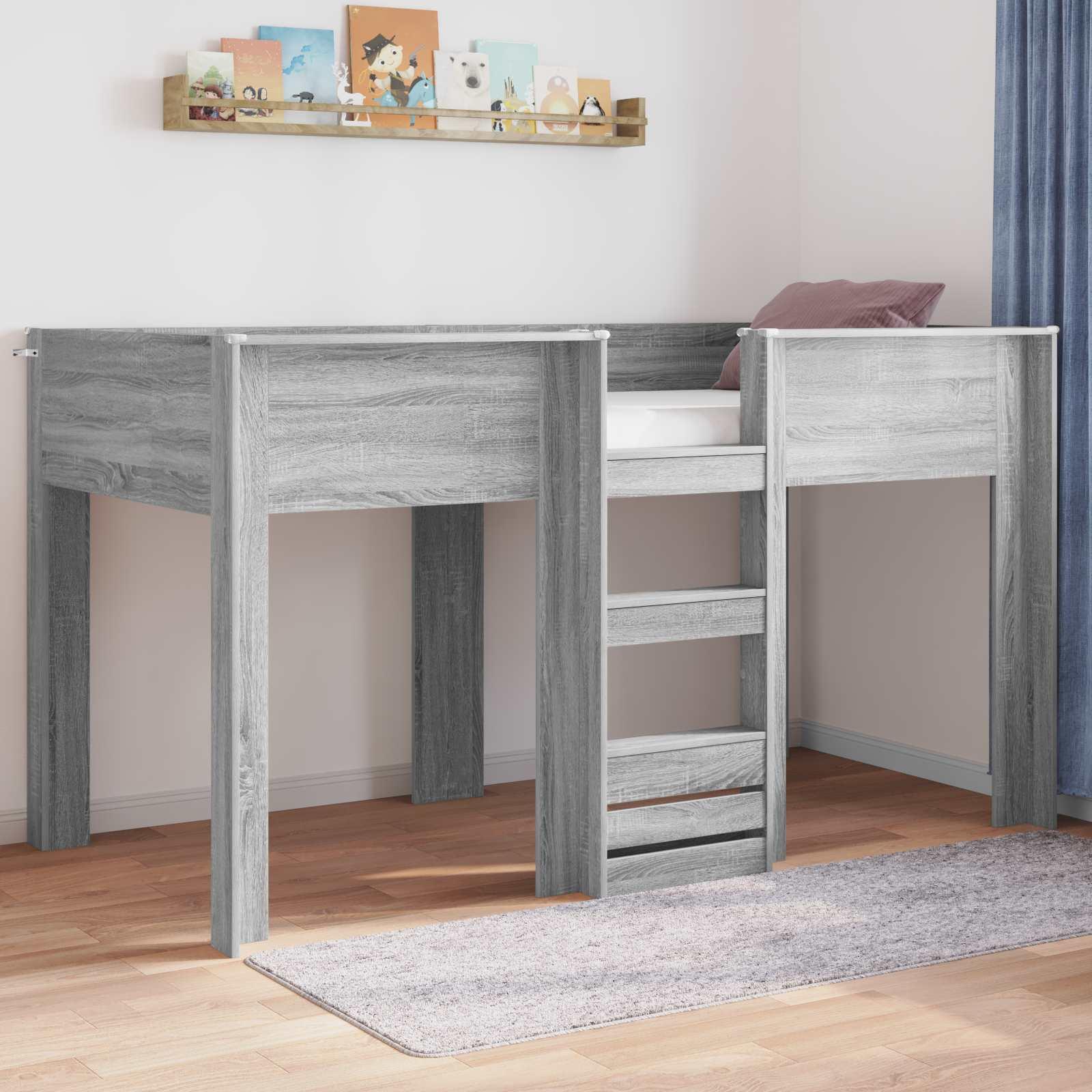 Køjeseng til Børn Grå Sonoma 80 x 200 cm Konstrueret træ billede