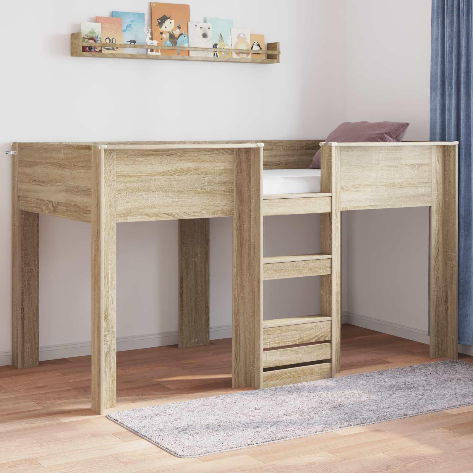 Køjeseng til Børn Sonoma eg 80 x 200 cm Konstrueret træ billede