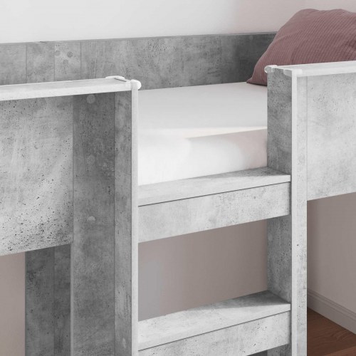 Køjeseng til Børn Beton Grå 90 x 190 cm Konstrueret træ