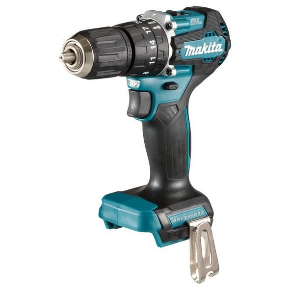 Makita DHP487Z 18V bore-/skruemaskine med slag, 1.700 o/min - sort/blå (kun maskine)