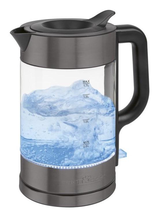 ProfiCook PC-WKS 1322 G elkedel 1,7 l - 2.200 W, sort/transparent billede
