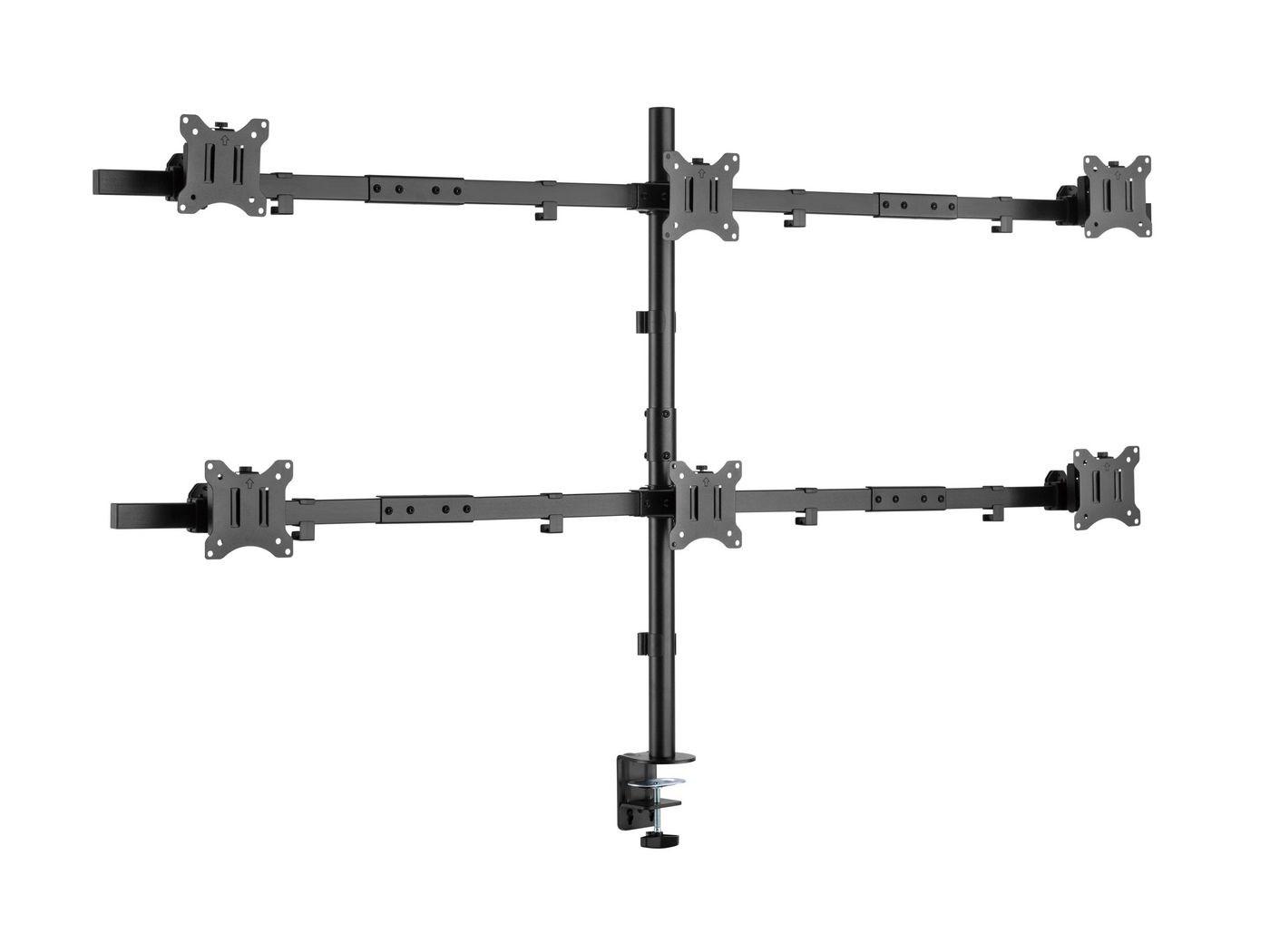 equip 457327 skærmholder til 4 skærme 17"–32" – artikulerende bordklemme billede