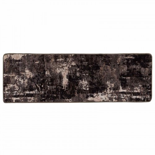 Løber tæppe MARSA - sort 80 × 250 cm, polyester med skridsikker PVC-bagside