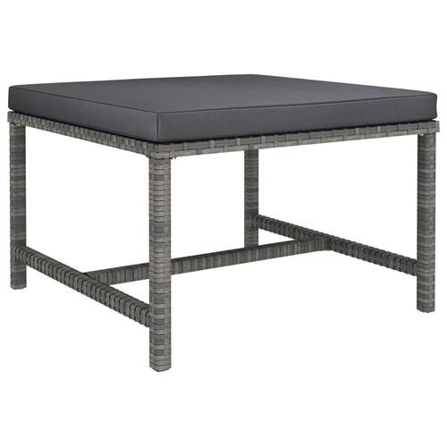 Havesofasæt 3 dele med hynder polyrattan grå