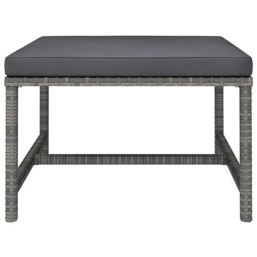 Havesofasæt 3 dele med hynder polyrattan grå
