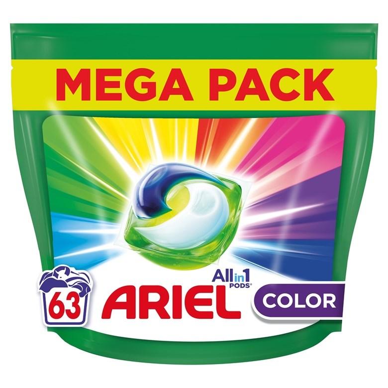 Ariel All-in-1 Pods Color - vaskekapsler, 63 stk billede