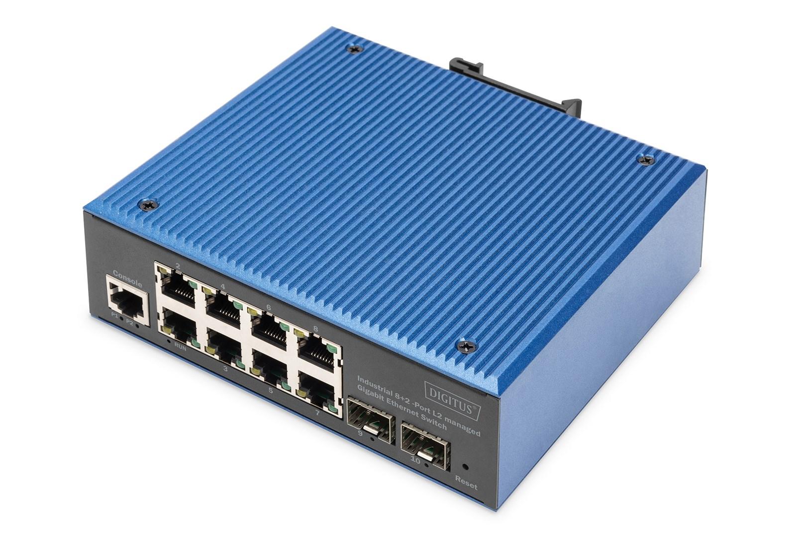 DELOCK DN-651156 - Industriel 8+2 port L2 managed Gigabit switch