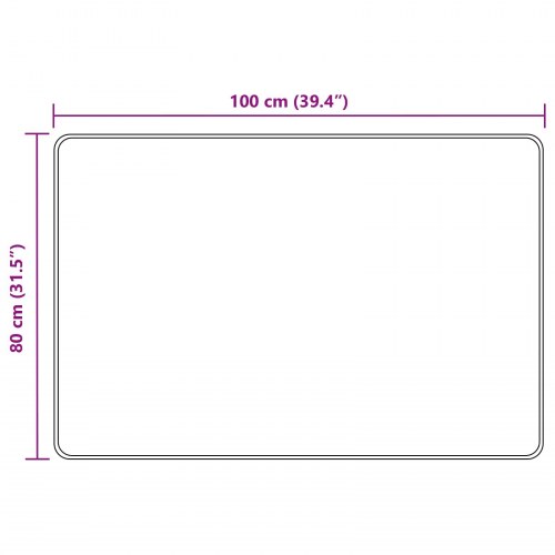 Løber-tæppe MARSA - sort 80 × 100 cm, polyester med skridsikker PVC