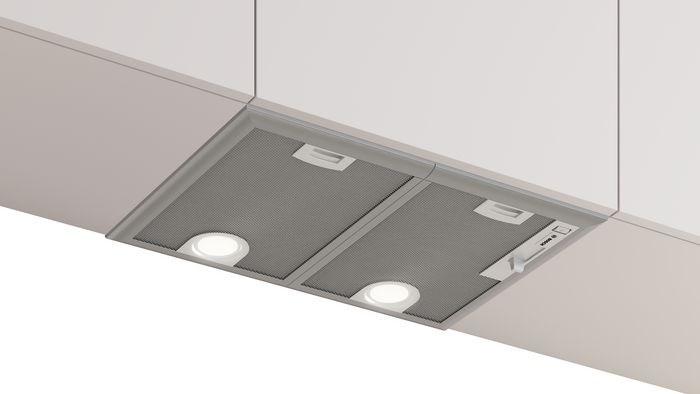 Bosch Serie 4 DHL555BM indbygget emhÃ¦tte â metallic/sÃ¸lv, 604 mÂ³/t