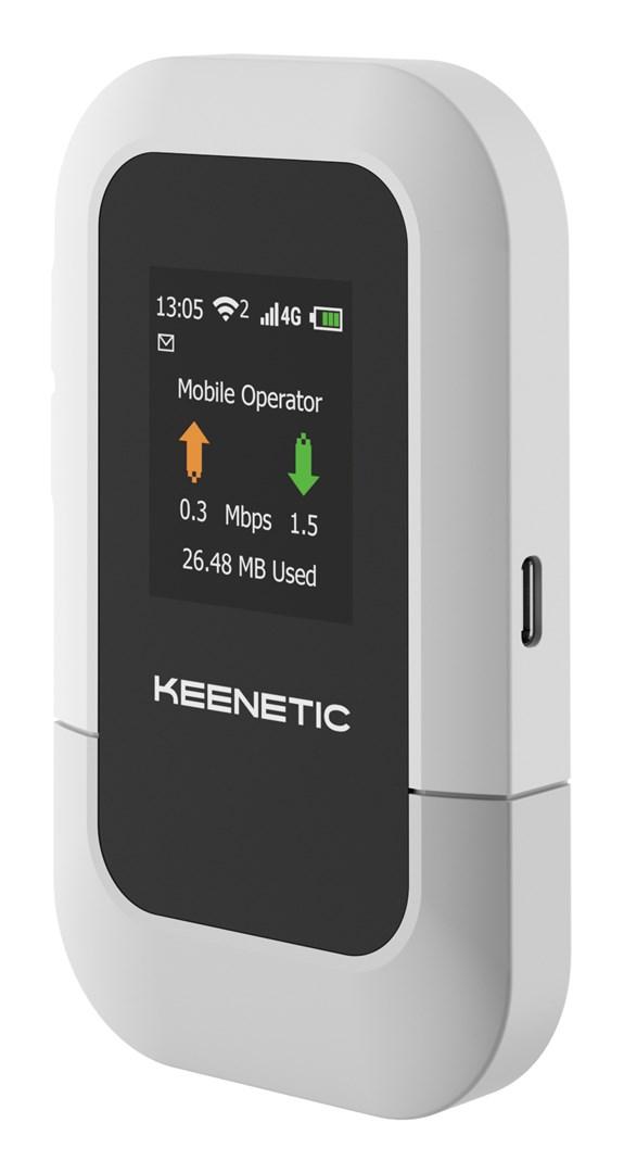 Keenetic Roamer 4G KN‑5110 - mobil Wi‑Fi modem/router med skærm billede
