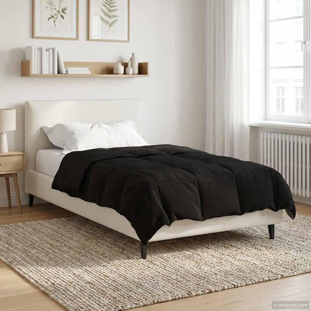 Vinter dyne Quilting Sort 135 x 200 cm Mikrofiber billede