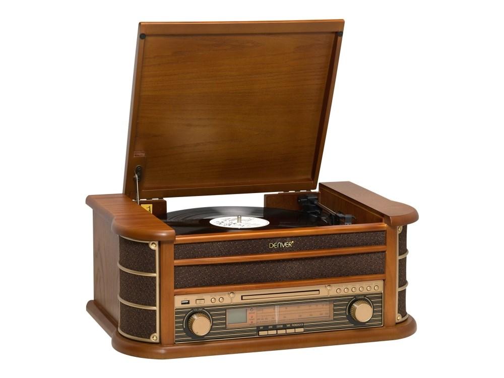 Denver MCR-50MK3 retro musikanlæg i træ med tuner billede